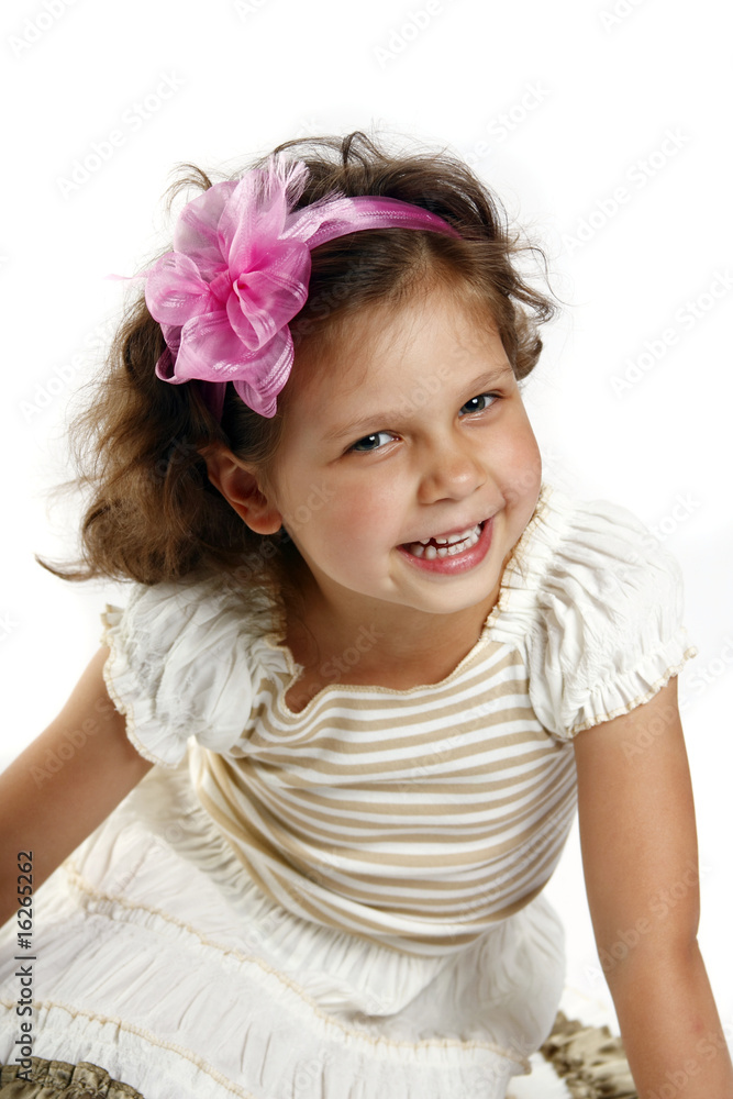 little girl 5 years isolated on a white background little girl 5 years isolated on a white background
