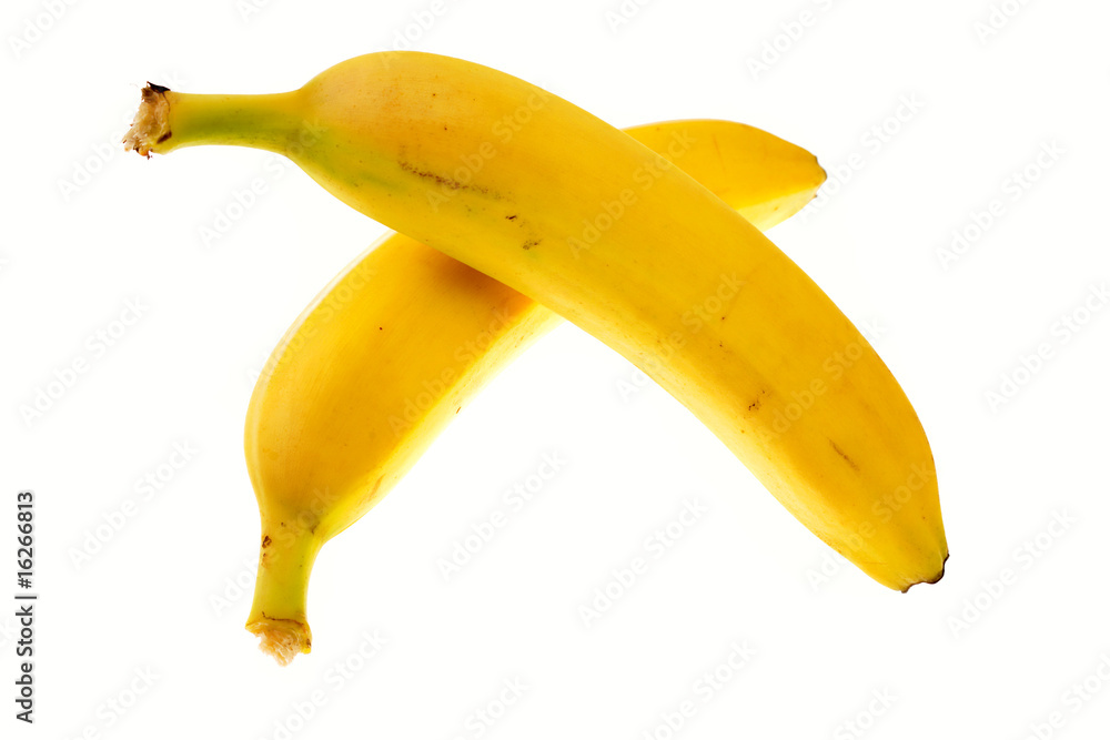 Two bananas isolated over white background Two bananas isolated over white background