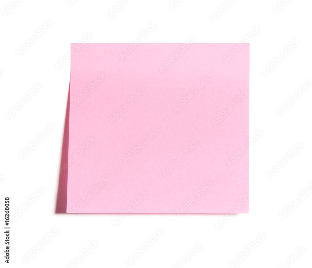 Blank Pink Postit Note Blank Pink Postit Note