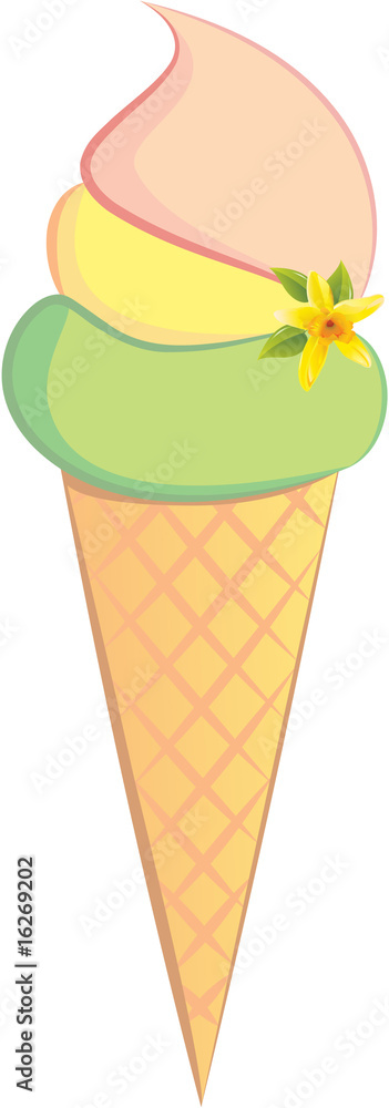 Vanilla ice-cream. Vanilla ice-cream.