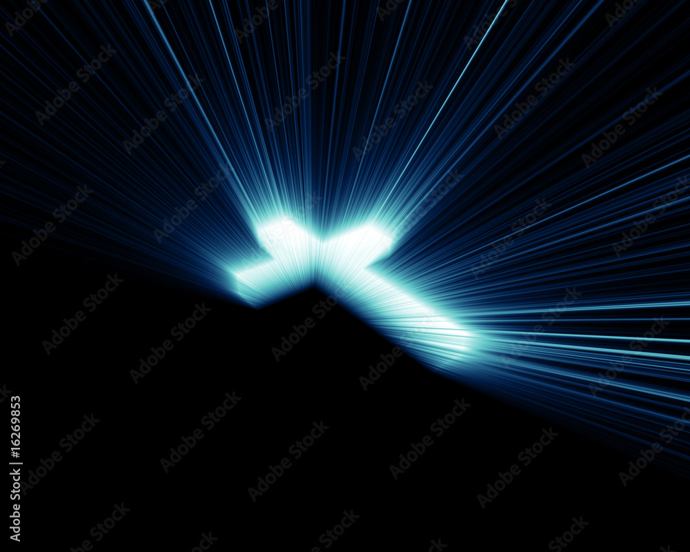 Cross blue lights Cross blue lights