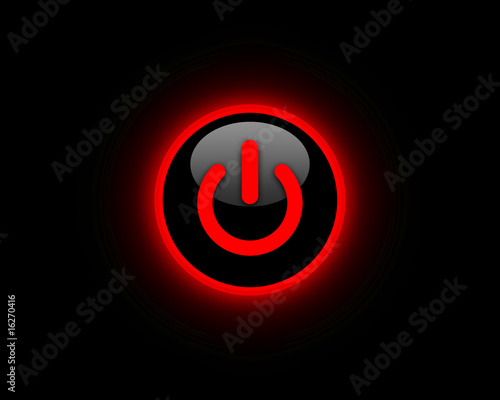 Red power button