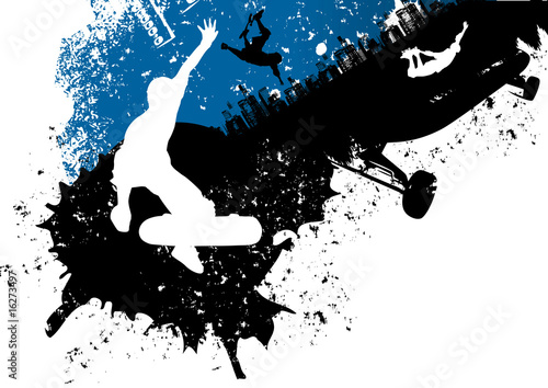 Skateboard freestyle abstract background #16273497