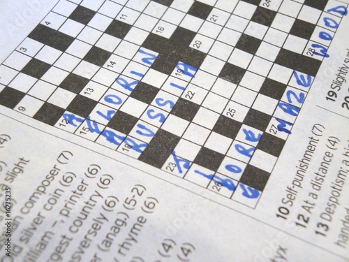 Crossword puzzle photo