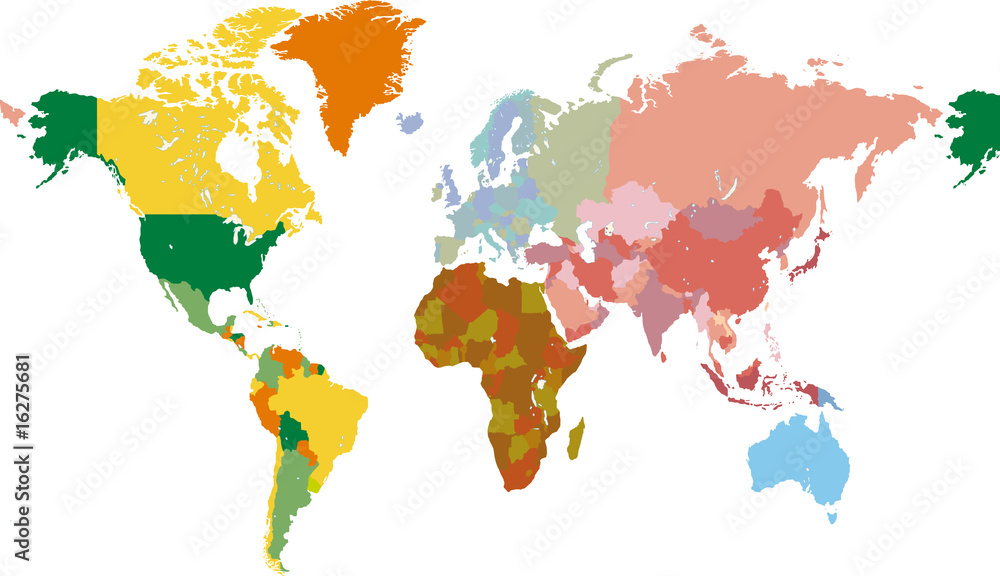 Obraz premium monde en couleurs