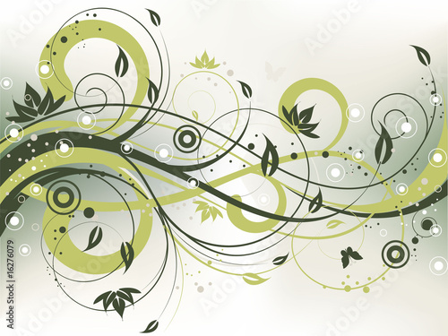 Green Floral Background