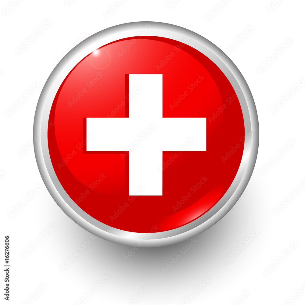 boton rojo cruz roja vector de Stock | Adobe Stock
