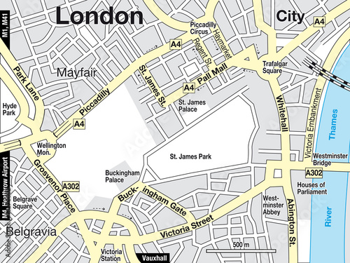 Canvas Print Stadtplan London