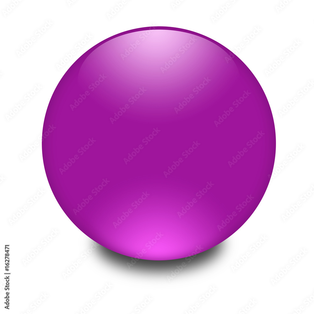 Obraz premium 3d glass orb purple