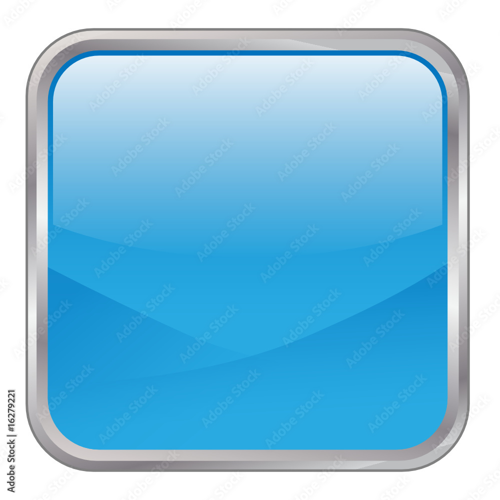 Square vector button (blue) Square vector button (blue)