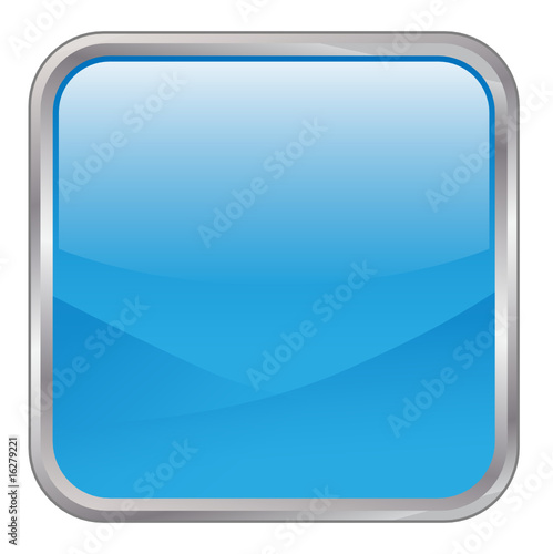 Square vector button (blue)