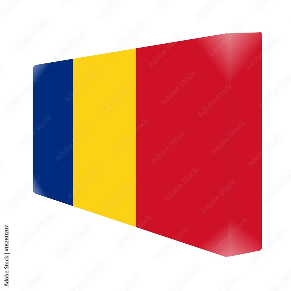 Fototapeta premium brique glassy avec drapeau roumanie romania