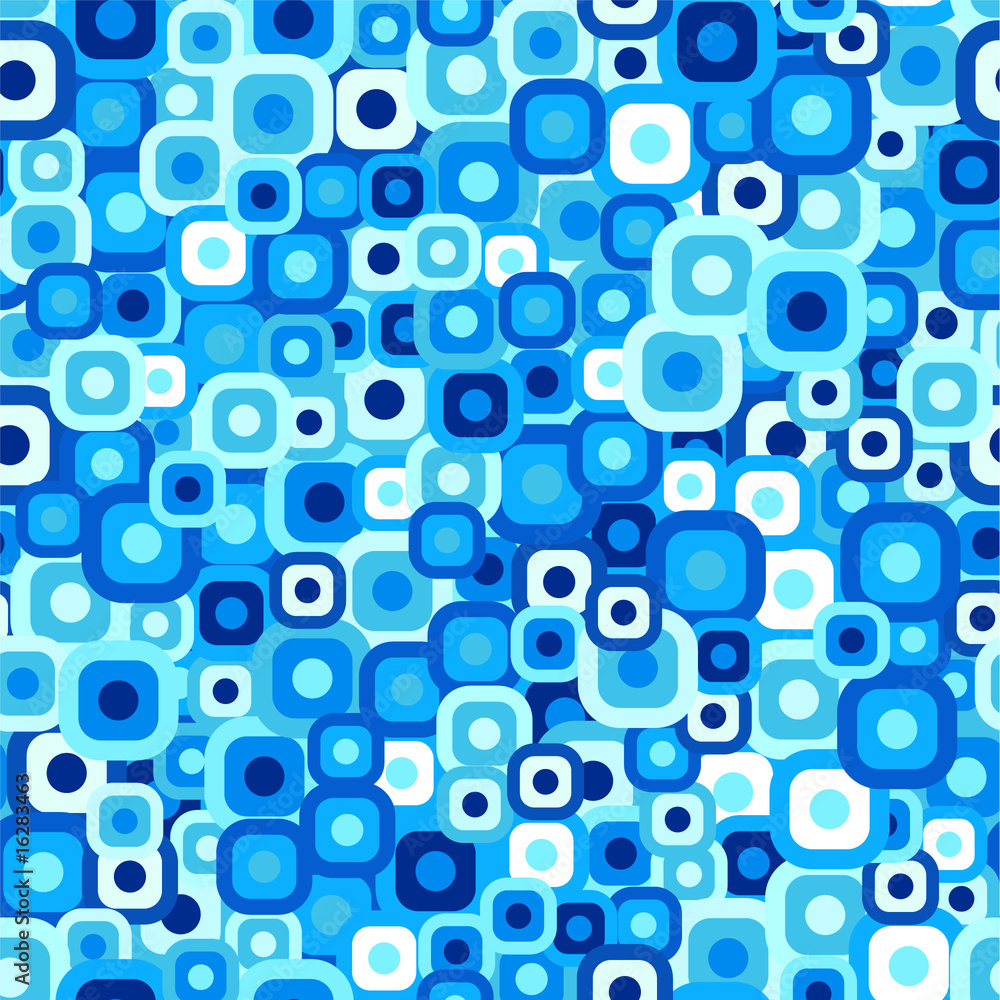 Blue tiles seamless pattern