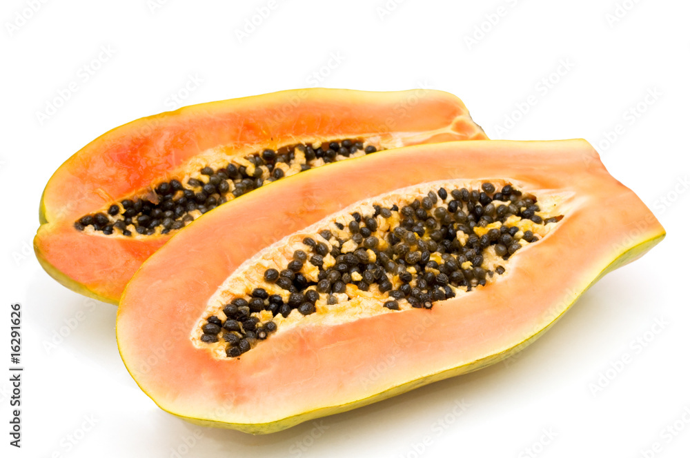 Halves papaya. Halves papaya.