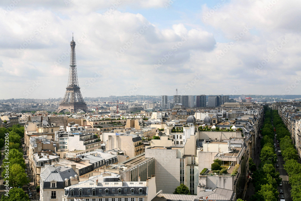 Paris skyline with Eiffel tower