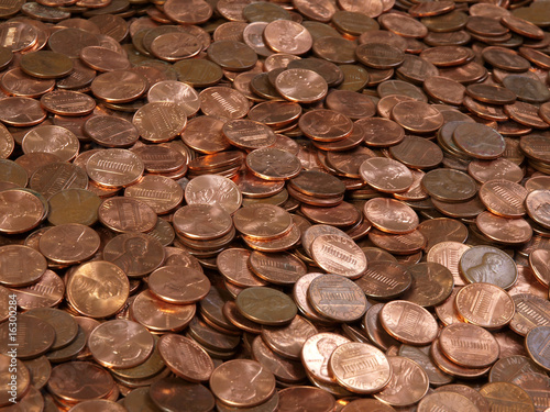 Schilderij op canvas Pile of Pennies