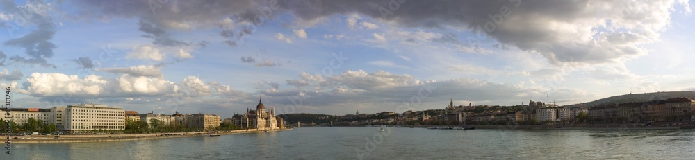 Budapest panorama on Denube river