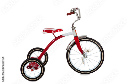 Red Tricycle on White photo