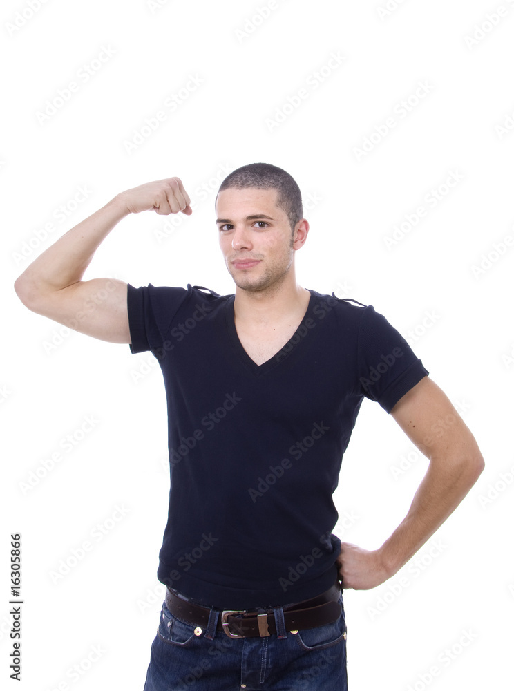 portrait of a young atletic man, isolated on white portrait of a young atletic man, isolated on white
