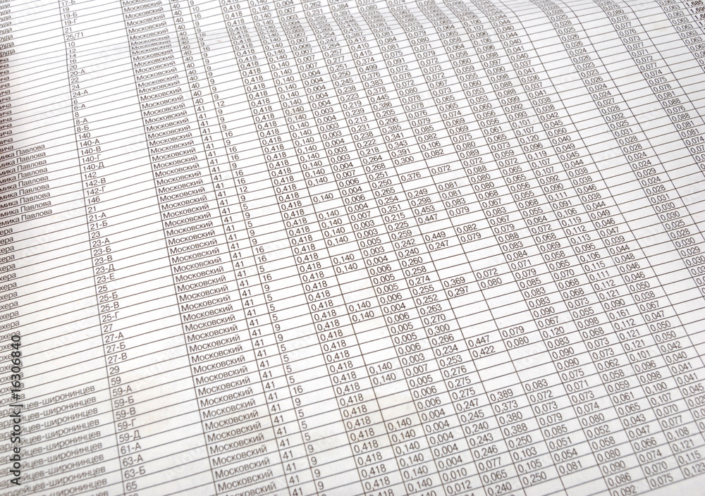 Obraz premium table with number