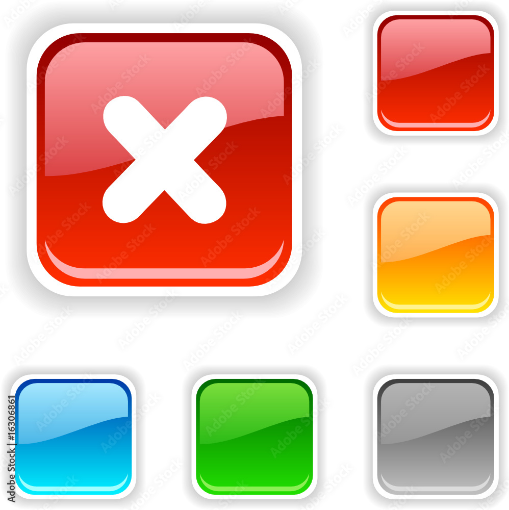 Obraz premium Cross square button. Used blends