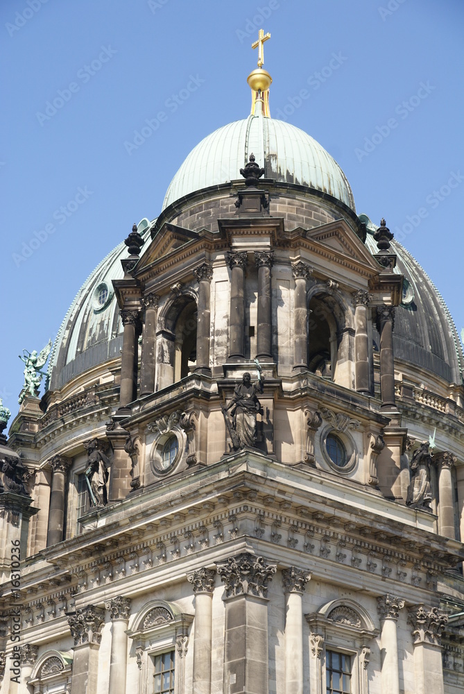 Closeup of church in Berlin