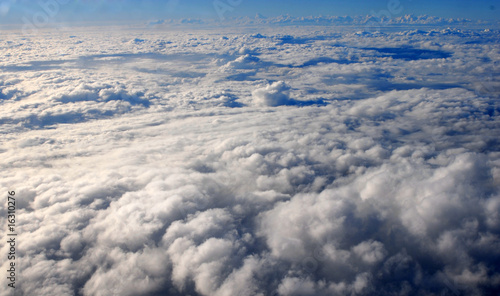 Above clouds, view from plane
