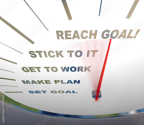 Fotografia Speedometer - Reaching Your Goal