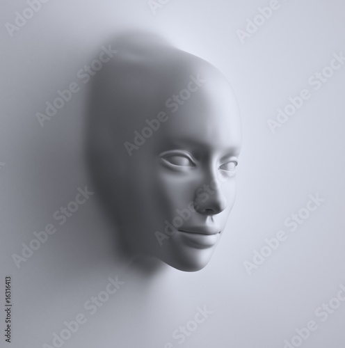 3d Abstract woman face