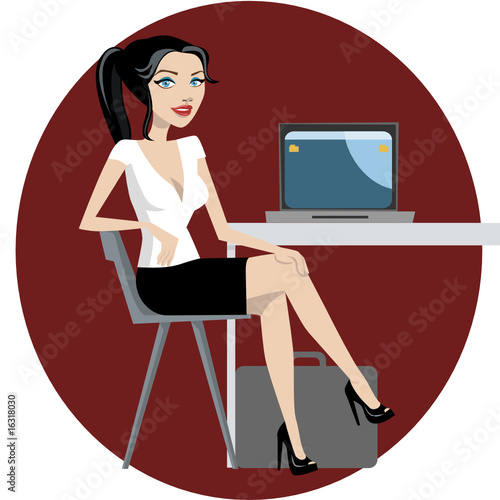 business woman working