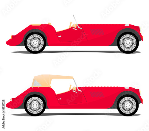 Old red sport car