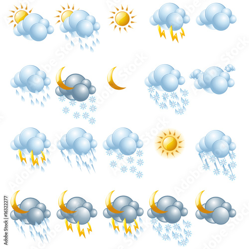 Weather icons set. Easy to edit vector image.