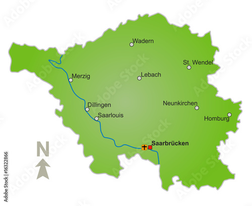 Karte Saarland
