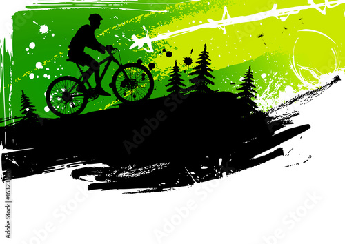 Mountain bike abstract background photo