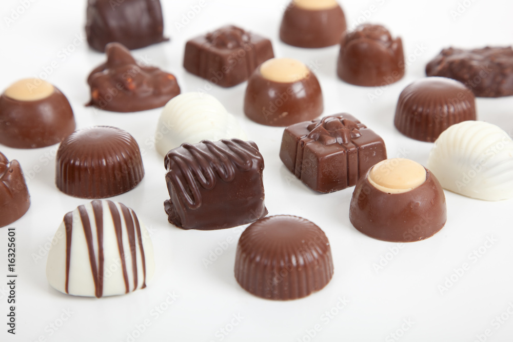 Assortment of gift chocolates Assortment of gift chocolates