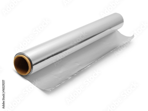 aluminium foil roll isolated