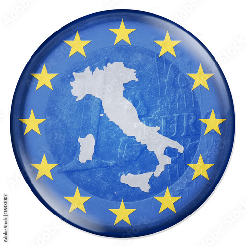 3D-Button - Eurozone - Italien