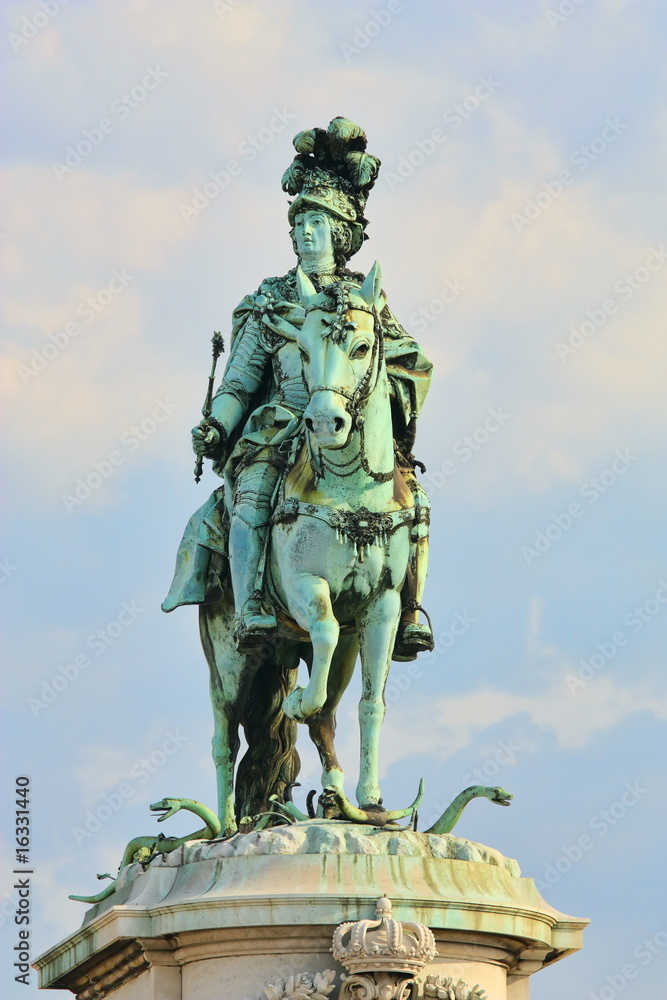 the statue of king Jose I praca do comercio lisbon