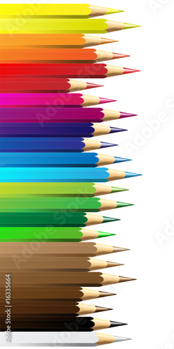vector illustration of crayon or color pencil