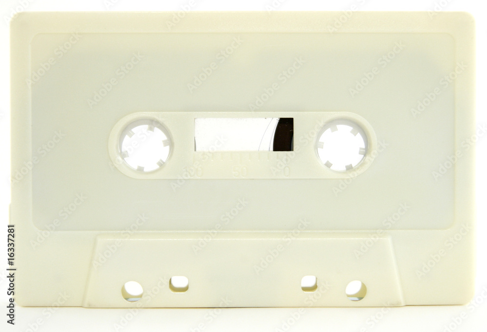 Cream colored cassette tape