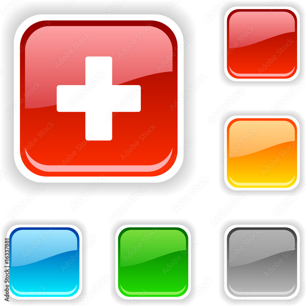 Fototapeta premium Switzerland square button. Used blends