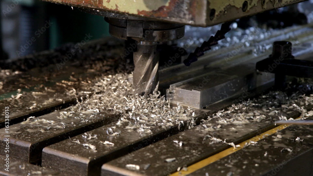Drill stop cutting metal detail and shavings blow out Drill stop cutting metal detail and shavings blow out