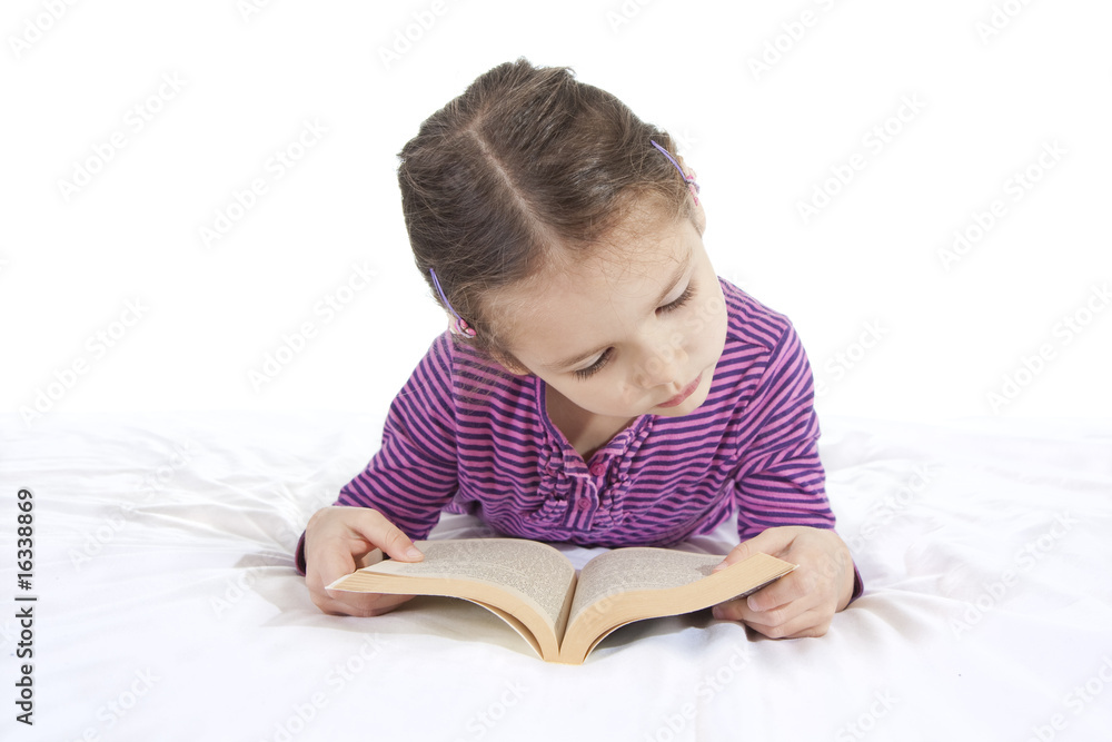 Young girl reading