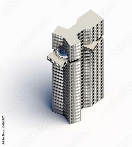 orthographic top view of a building photo