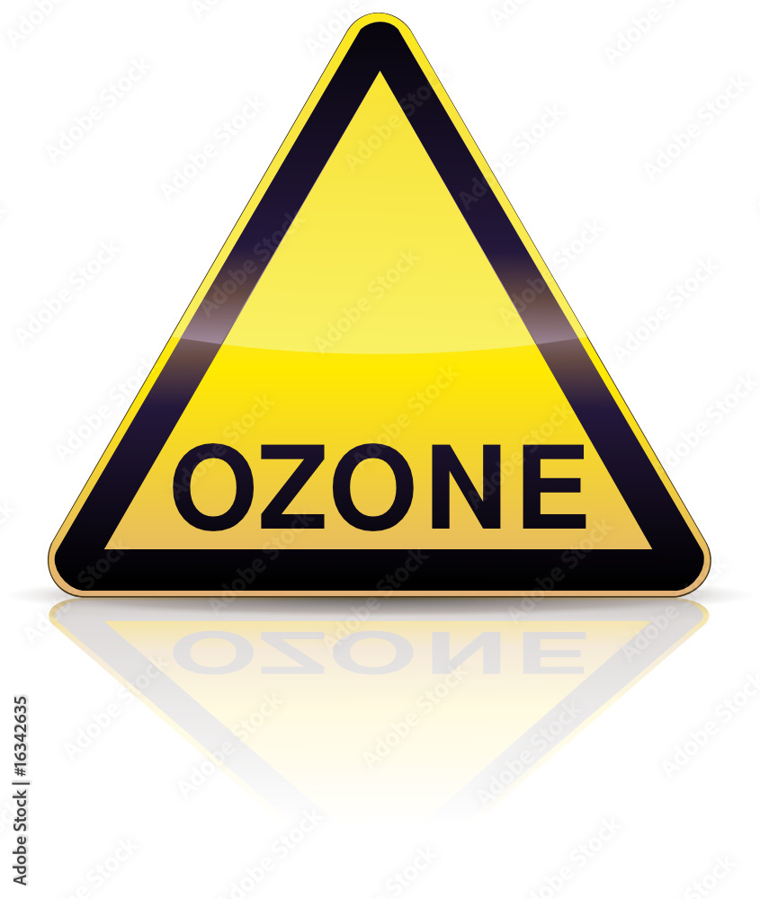 Panneau de danger ozone (reflet métal) Panneau de danger ozone (reflet métal)