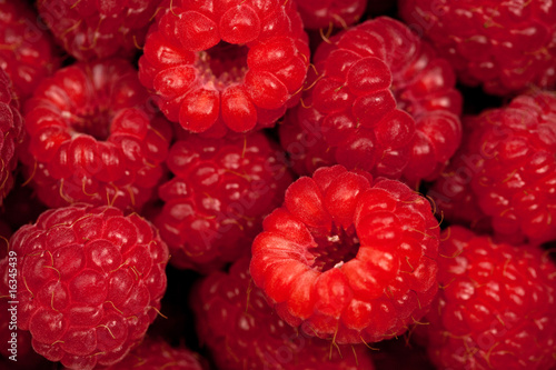 close up of fresh raspberries
