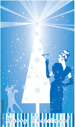 Xmas Music and dance theme background
