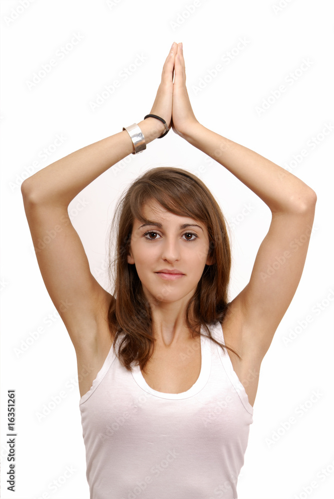 jeune femme faisant du yoga jeune femme faisant du yoga