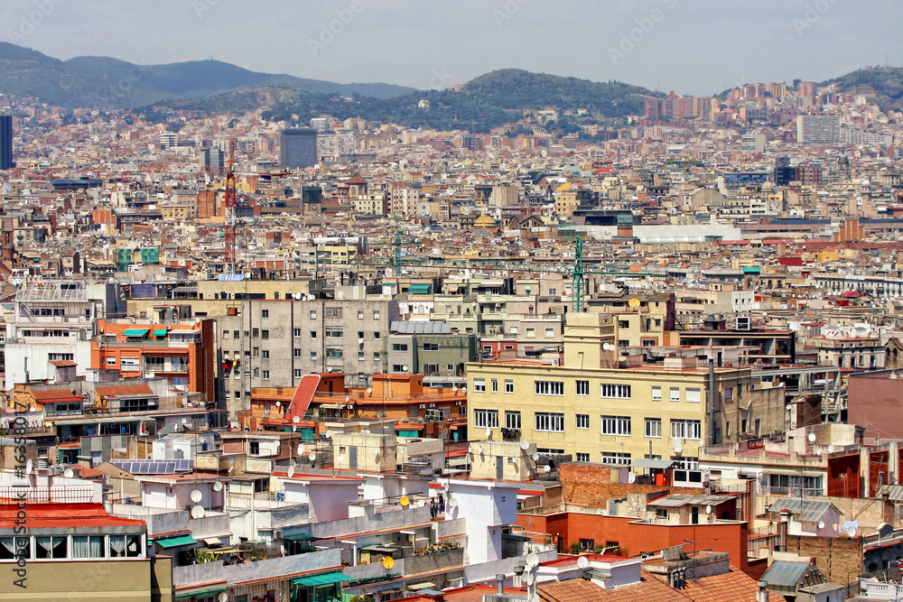 panoramic view of Barcelona