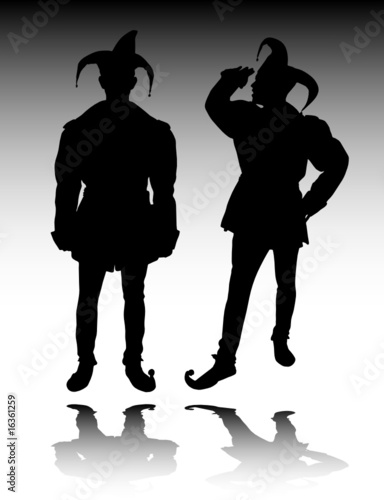jester vector silhouettes